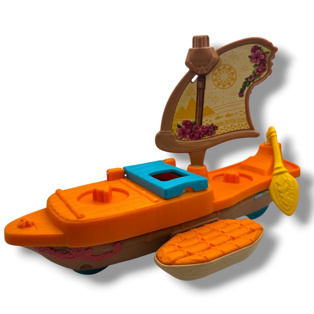 Fisher-Price 2022 Little People Disney Moana Canoe Toy Vehicle No Figures
